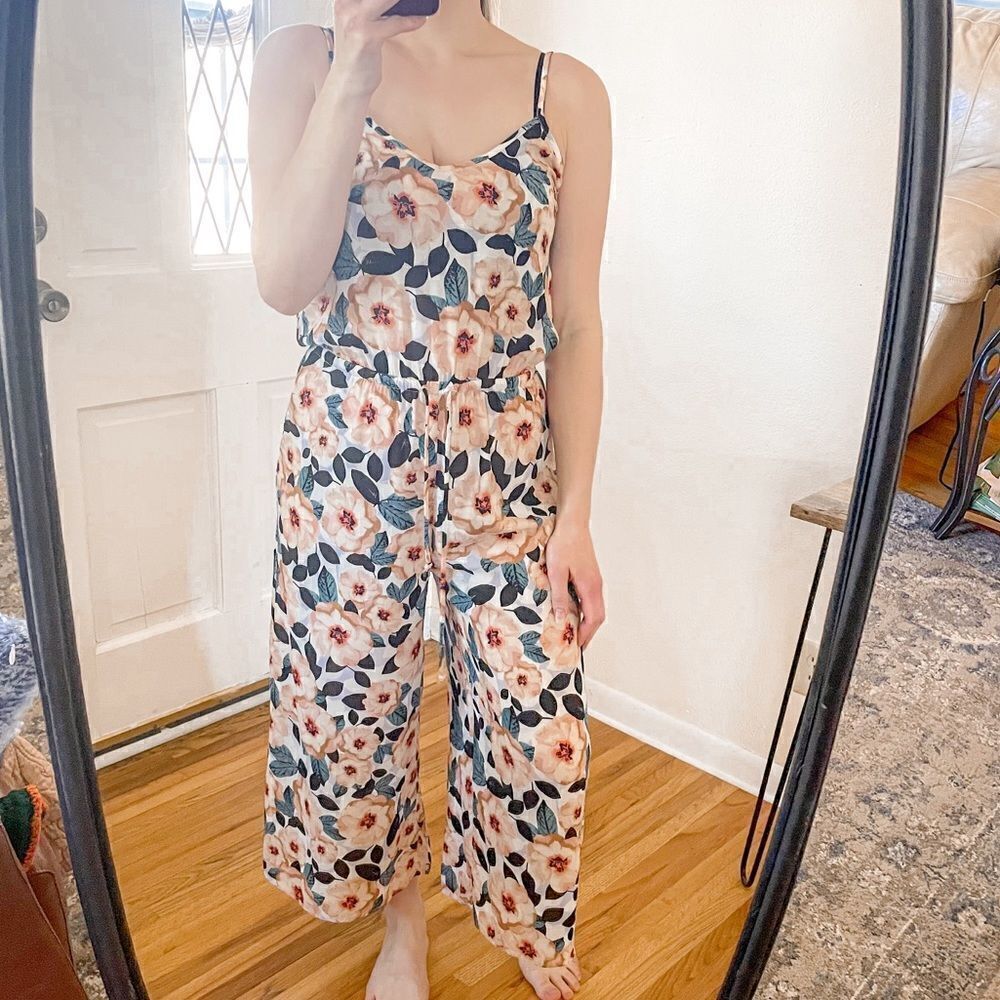 Show Me Your Mumu Floral Wide Leg Jumpsuit S